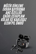 Yeni Nesil Pro Ekranlı Bluetooth Kulaklık 5.0 Bluetooth - Görsel 2