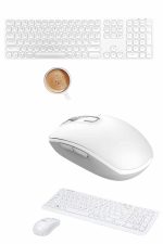 Klavye Mouse Seti Sessiz Kablosuz Türkçe TV  PC Uyumlu - Görsel 3