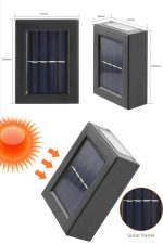 Solar Güneş Enerjili Çift Taraflı Duvar Lambası Çift Taraflı Duvar Lamba Güneş Enerjili - Görsel 4