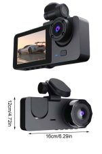 Gece Görüşlü DVR 3 Lensli Araç İçi Sürüş Kamerası Video Kaydedici - Görsel 4