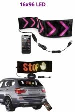 Cama Yapışan En Büyük Boy 16X96 Telefon Kontrollü Led Ekran Digital Araba Yazısı - Görsel 5