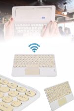 Android ve İOS Uyumlu Bluetooth Klavye Touchpad Slim Kablosuz Wifi Q Klavye - Görsel 5