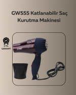 1500W Katlanabilir Mini Saç Kurutma Makinesi | Seyahat Tipi, AB Fişli, Sessiz ve Kompakt Tasarım