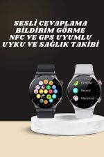 Akıllı Saat Amoled Ekran Bluetooth Bağlantılı Sesli Görüşme Nabız Ölçer - Görsel 2