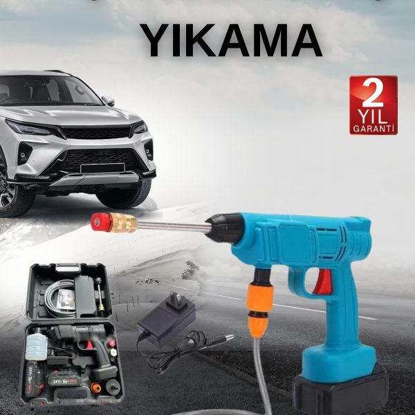 Şarjlı Oto Yıkama, Bahçe Sulama Tabancası Makinesi Yüksek Basınçlı