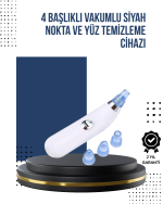 Vakum Teknolojili Siyah Nokta Temizleyici Cihaz – 4 Farklı Başlık ve Derinlemesine Gözenek Temizliği