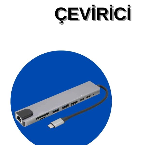 Çevirici Dönüştürücü Adaptör Macbook 3 In 1 Type-C To Hdmı USB 3.0