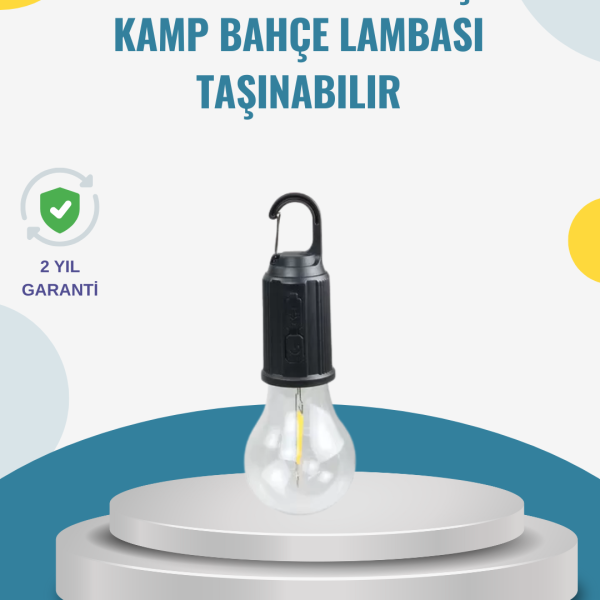 Akıllı Sensörlü USB Şarjlı Kamp Lambası