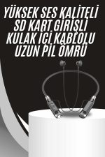 Boyun Bantlı Kulak İçi Kablolu Yüksek Ses Kaliteli Bluetooth Kulaklık - Görsel 2
