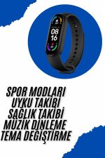 Akıllı Uyumlu Bileklik M6 Adımsayar Spor Modları Çağrı Görme Türkçe Menü - Görsel 2