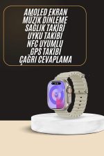 Uyku ve Sağlık Takibi Yapabilen GPS Uyumlu Plastik Kordonlu Akıllı Saat - Görsel 2