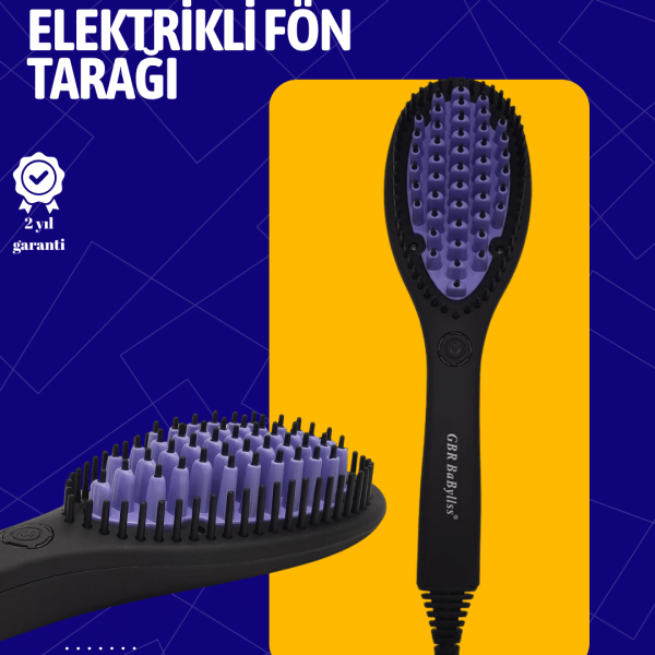 Kuru ve Islak Saça Uygun Elektrikli Seramik Saç Fırçası