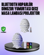 Dinozor Yumurtası Galaksi Projektör Gece Lambası 4&apos;ü 1 Arada – Bluetooth Hoparlörlü