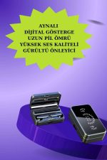 Powerbank Bluetooth Kulaklık Ve Yeni Model Akıllı Saat Seti ANC Özelliği Dokunamatik - Görsel 2