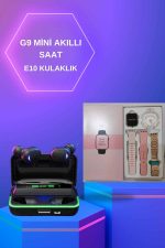 Kadınlara Özel Bileklik Hediyeli Akıllı Saat ve Dijital Göstergeli ANC Özellikli Bluetooth Kulaklık - Görsel 2