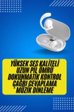 Android ve İOS Uyumlu Bluetooth Küpe Kulaklık Bluetooth Kulaklık Kablosuz - Görsel 2