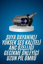 Motosiklet Kask Bluetooth Kablosuz Kulaklık 5.0 Bluetooh Yüksek Ses Kaliteli - Görsel 2
