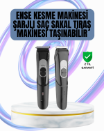 Paslanmaz Bıçaklı, Şarjlı ve Sessiz Saç Sakal Kesme Makinesi – Ev Kullanımı İçin İdeal