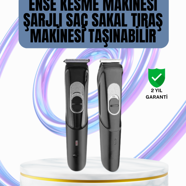 Paslanmaz Bıçaklı, Şarjlı ve Sessiz Saç Sakal Kesme Makinesi – Ev Kullanımı İçin İdeal