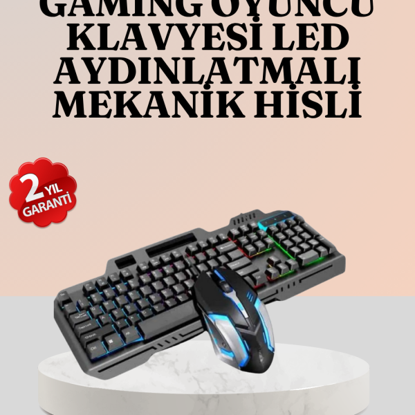 RGB Aydınlatmalı Oyuncu Klavye Mouse – Mekanik Hissiyat, Maksimum Kontrol