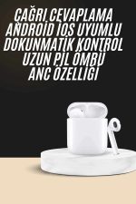 2. Nesil Bluetooth Android ve İOS Uyumlu Kablosuz Kulaklık Çağrı Cevaplama - Görsel 2