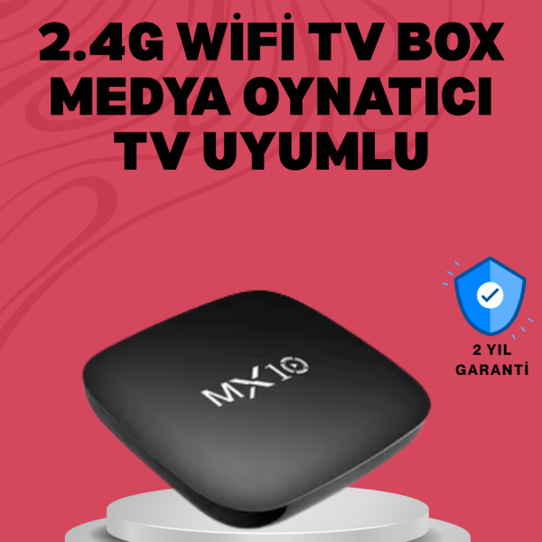 4K UHD Android Medya Oynatıcı 8 GB Hafıza 2 GB RAM Wi-Fi Destekli