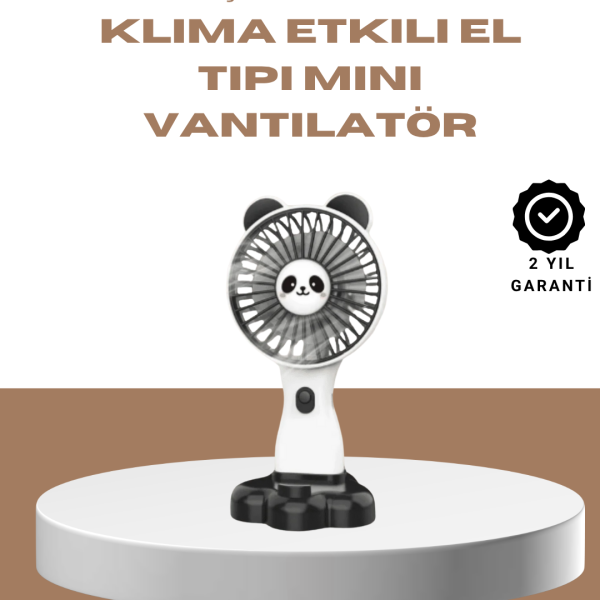 Yüksek Performanslı USB Mini Vantilatör – Panda Desenli