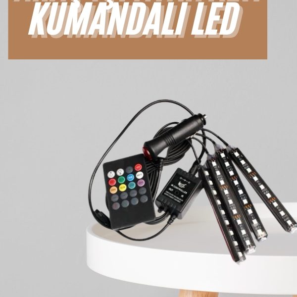 12&apos;Lİ Şerit Led Işık RGB Sese ve Müziğe Duyarlı Araç İçi Ayak Altı