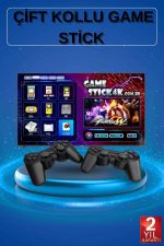 2 Kollu Kablosuz 2.4G Retro Oyunlar 4k Game Stick 3500 Oyun Atari - Görsel 4