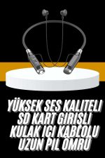 Yeni Nesil Silikonlu Kulak İçi Kablosuz Kesintisiz Bluetooth Kulaklık Kablolu - Görsel 2