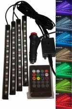 12&apos;Lİ Şerit Led Işık RGB Sese ve Müziğe Duyarlı Araç İçi Ayak Altı - Görsel 3