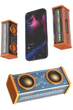 Bluetooth Hoparlör Şeffaf Mecha RGB Işıklı Çift Hoparlör 5.0 Bluetooth - Görsel 5