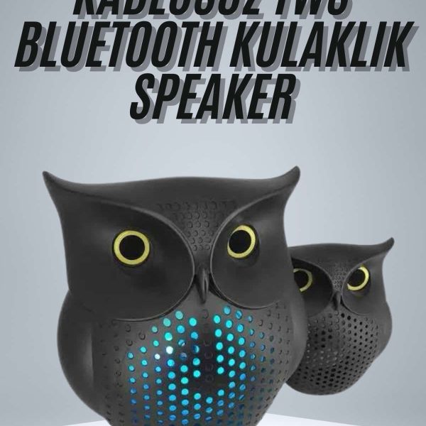 TWS Bluetooth Hoparlör Baykuş Tasarımlı Taşınabilir RGB Işıklı Uzun Pil Ömrü