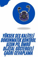 Kablosuz Dijital Göstergeli Powerbanklı IOS ve  Android Uyumlu Gaming Kulaklık - Görsel 2