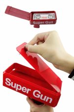 Kırmızı Parti Oyuncağı Para Saçma Fırlatma Tabancası Makinesi Super Money - Görsel 2
