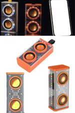 Yüksek Ses Kaliteli Kablosuz 5.0 Bluetooth Hoparlör RGB Işıklı - Görsel 3