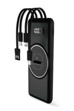 Wireless Powerbank 10000 Mah LED Ekranlı Dahili Kablolu Hızlı Şarj - Görsel 3