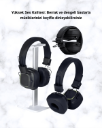 Kablosuz RGB Işıklı Katlanabilir Bluetooth Kulak Üstü Kulaklık - Görsel 4