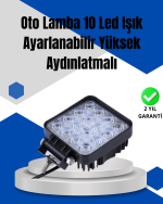 16 LED Geniş Açılı Araç Aydınlatma Farı | Yüksek Parlaklık, Dayanıklı Gövde