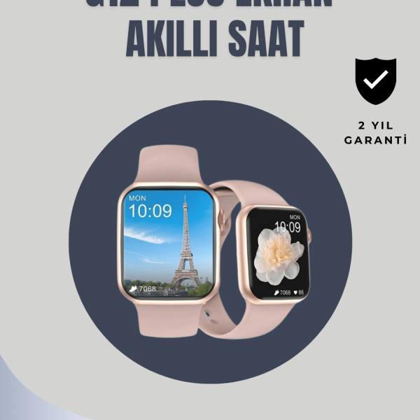 Su Geçirmez Akıllı Saat – 300 mAh Batarya, Sesli Arama, Uyku & Adım Takibi