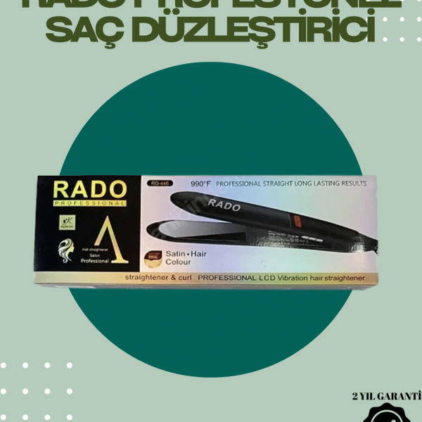 Rado RD-446 – Titanyum Seramik, 2.5 Metre Kablo, Hızlı Isınan Saç Düzleştirici