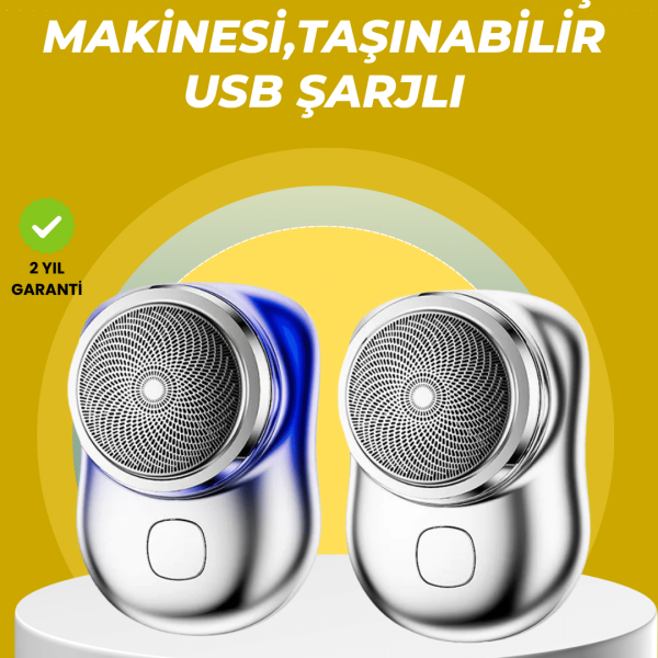 Taşınabilir, cep boyunda, şarjlı elektrikli tıraş makinesi