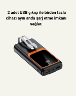20000 mAh Taşınabilir Powerbank | Çok Kablolu, Hızlı Şarj Destekli (22.5W) - Görsel 4