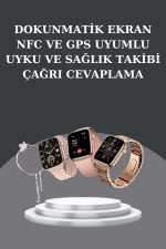 Kadınlara Özel Bileklik Hediyeli Akıllı Saat ve Dijital Göstergeli ANC Özellikli Bluetooth Kulaklık - Görsel 3