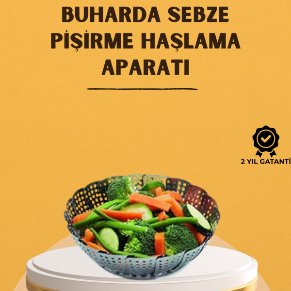 Paslanmaz Çelik Buharda Pişirme Sepeti – Temizlemesi Kolay, Dayanıklı Tasarım