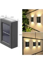 Dekoratif Duvar Lambası Solar Güneş Enerjili Bahçe Aydınlatması - Görsel 3