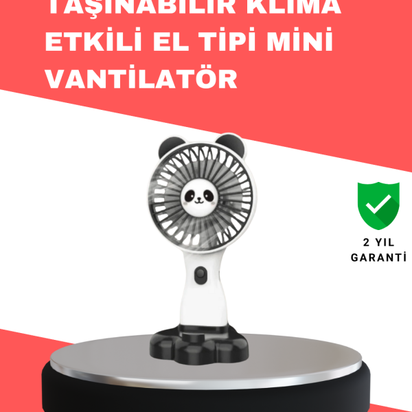 Dekoratif Tasarımlı USB Şarjlı El Vantilatörü