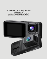 1080P 3 Kameralı Araç DVR -Q301 - Görsel 4