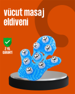 360° Dönen Masaj Silindiri – 9 Metal Bilye & PVC Duş Fırçası ile Tüm Vücut Masajı