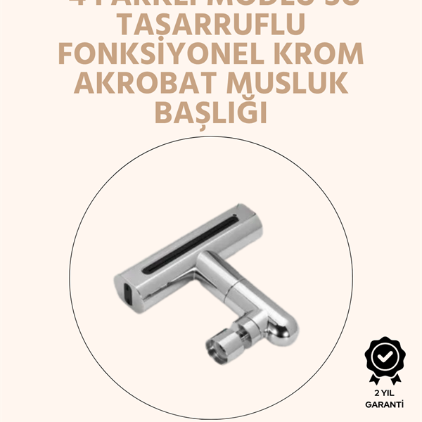 360° Dönüşlü Su Akışı Başlığı | 4&apos;ü 1 Arada Kullanım